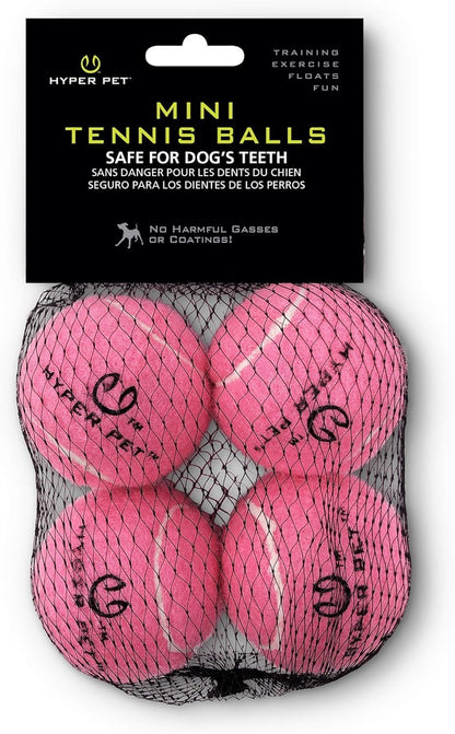 MINI Extra Small 1.75In Tennis Balls for Dogs (Safe Dog Ball Tennis Balls for Exercise & Training) Interactive Toys Work with  K9 Kannon MINI Dog Ball Launcher - 4 Pack Pink
